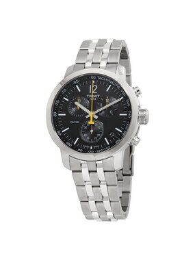 NWT Tissot PRC 200 Chronograph Quartz Black Dial Men's Watch